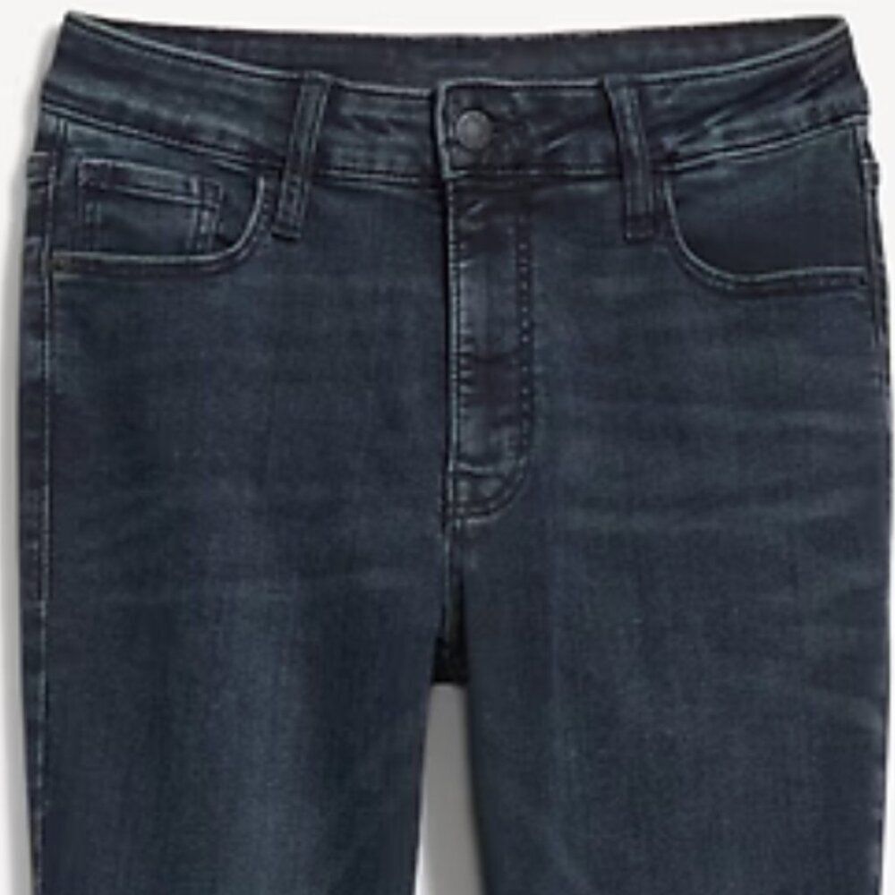 Old Navy Rockstar High Rise Super Skinny Jeans Denim Blue Size 16 - Picture 2 of 5